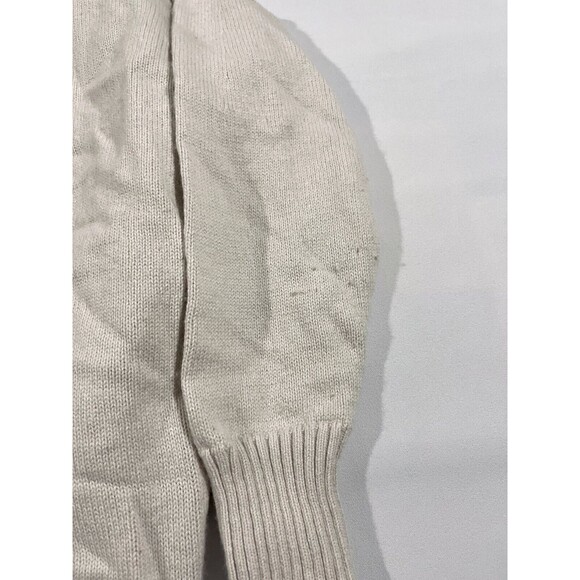BROCHU WALKER Women’s Sweater Knit Ivory Cotton Cashmere Layered V Neck Sz M - Picture 8 of 10